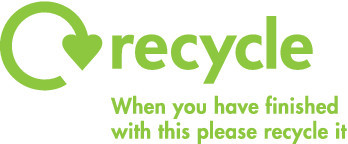 'Please recycle this' message - green