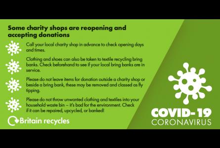Charity shops reopening and donating clothing advice