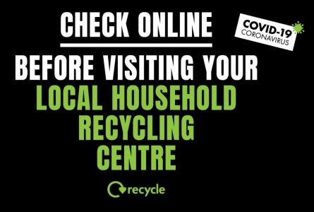 Social Media Banner: Check Online Before Visiting Your Local Household Recycling Centre